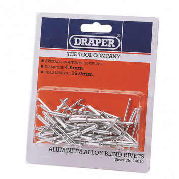 Draper 14010 - 50 x 4mm x 15.8mm Blind Rivets