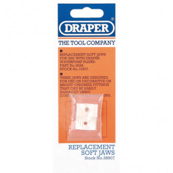 Draper 38907 - Spare Set of Soft Jaws for 19207 Waterpump Pliers