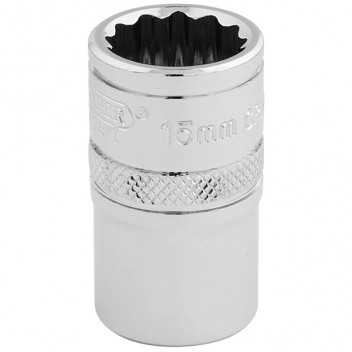 Draper Expert 33136 - 1/2" Square Drive Hi-Torq&#174; 12 Point Socket (15mm)