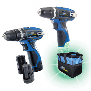 Draper 52031 - 10.8V Drill TW/Pack +3 Batteries and Bag- Draper Storm Force