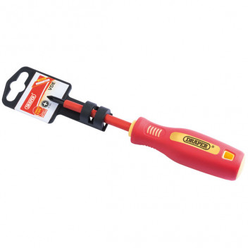 Draper 46533 - No: 1 x 80mm Fully Insulated Soft Grip PZ TYPE Screwdriver. (display packed)