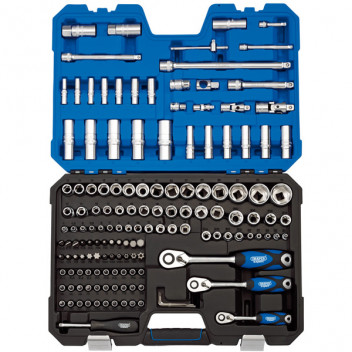 Draper Expert 16461 - 1/4", 3/8" and 1/2" Sq. Dr. Metric Socket and Socket Bit Set