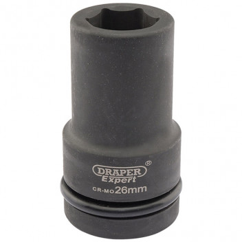 Draper Expert 05141 - Expert 26mm 1" Square Drive Hi-Torq&#174; 6 Point Deep Impac