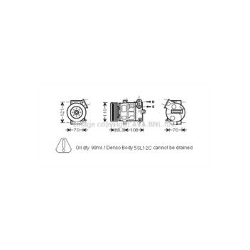 AVA OLAK418 - Compressor (A/C)