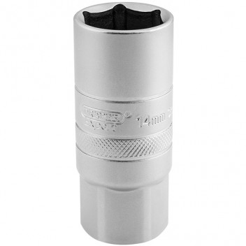 Draper Expert 16783 - 1/2" Square Drive 14mm Thread 6 Point Satin Chrome Spark Plug Socket (21mm Socket)