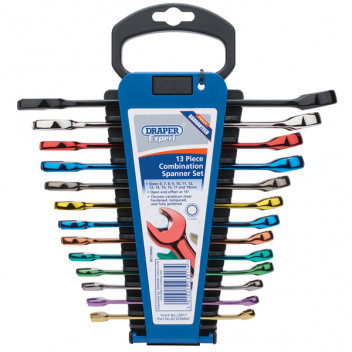 Draper 23017 - Hi-Torq&#174; Metric Coloured Combination Spanner Set (13 Pi