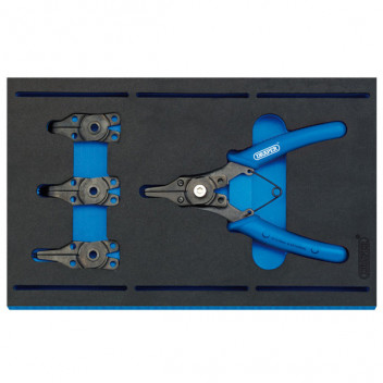 Draper Expert 63196 - Interchangeable Circlip Plier Set in 1/4 Drawer EVA Insert T