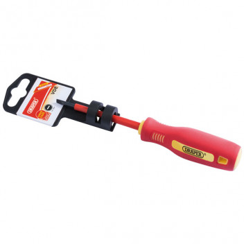 Draper 46515 - 2.5mm x 75mm Fully Insulated Plain Slot Screwdriver. (Display Packed)