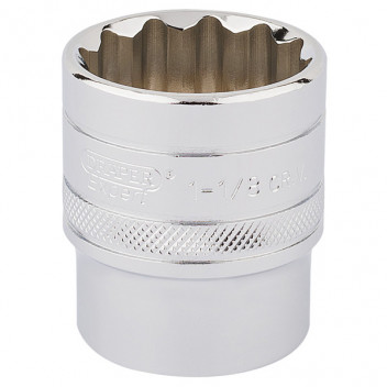 Draper Expert 33727 - 1/2" Square Drive Hi-Torq&#174; 12 Point Socket (1.1/8")