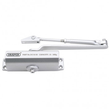 Draper 62894 - Adjustable Automatic Door Closer for Doors Between 15kg and 30Kg