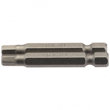 Draper 64255 - 5mm 1/4" Hex. Hexagonal Insert Bit 50mm Long x 2