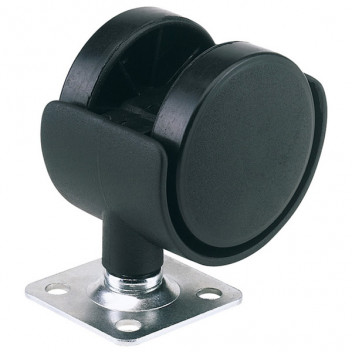 Draper 65462 - 40mm Dia. Twin Nylon Castor - S.W.L 25Kg