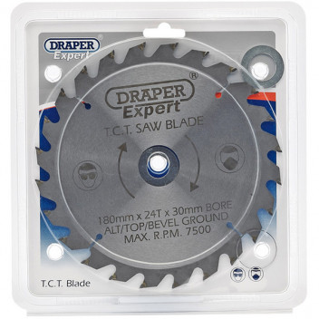 Draper Expert 09468 - Expert TCT Saw Blade 180X30mmx24T