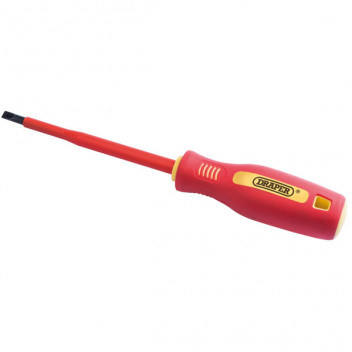 Draper 46524 - 5.5mm x 125mm Fully Insulated Plain Slot Screwdriver. (Sold Loose)