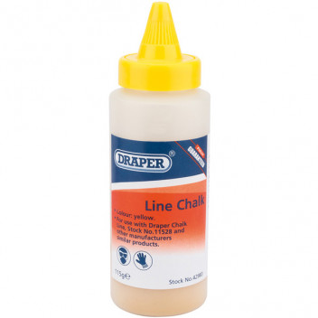 Draper 42983 - 115G Plastic Bottle of Yellow Chalk for Chalk Line