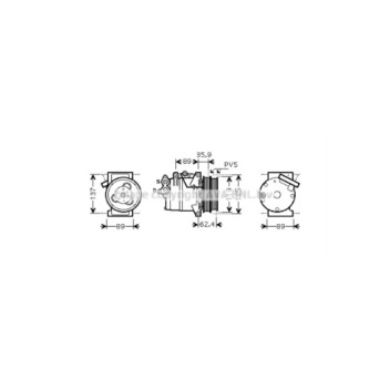 AVA FDK433 - Compressor (A/C)