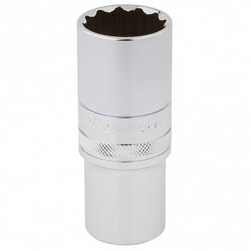 Draper Expert 33802 - 1/2" Square Drive Hi-Torq&#174; 12 Point Deep Socket (24mm)