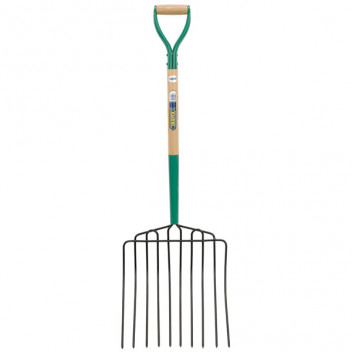 Draper 63578 - 10 Prong Manure Fork with Wood Shaft and MYD Handle