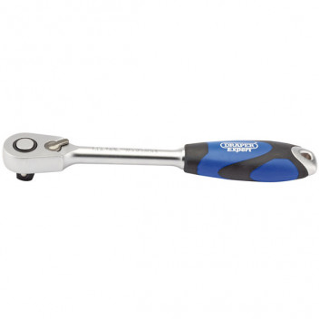 Draper Expert 26516 - 1/2" Sq. Dr. 60 Tooth Micro Head Reversible Soft Grip Ratchet