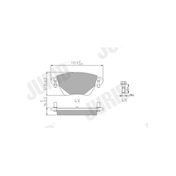 Jurid 573012J - Brake Pad Set (Rear)