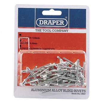 Draper 13557 - 50 x 4.8mm x 6.4mm Blind Rivets