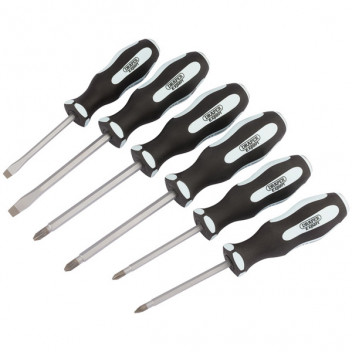 Draper Expert 63590 - 'Pound Thru' Soft Grip Screwdriver Set (6 Piece)