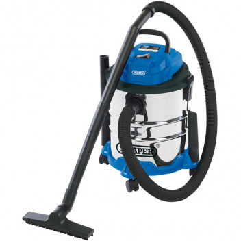 Draper 20515 - 20L Wet and Dry Vacuum Cleaner with Stainless Steel Tank (1250W)