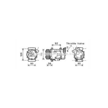 AVA BWAK416 - Compressor (A/C)