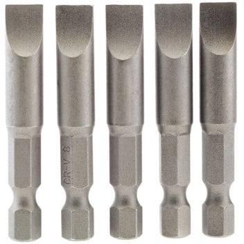 Draper 64280 - 8mm 1/4" Hex. Plain Slot Insert Bit 50mm Long x 5