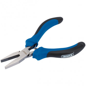 Draper 12536 - 115mm Soft Grip Flat Nose Mini Pliers