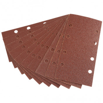 Draper 42621 - Ten 90 x 187mm Assorted Grit Aluminium Oxide Sanding Sheets