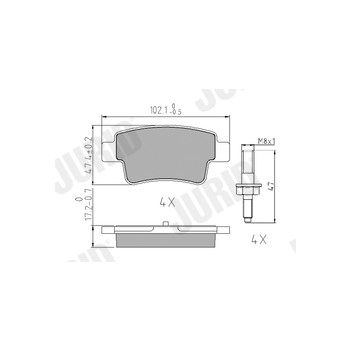 Jurid 573166J - Brake Pad Set (Rear)