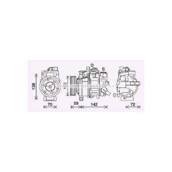 AVA AIK411 - Compressor (A/C)