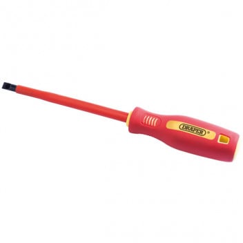 Draper 46526 - 8mm x 150mm Fully Insulated Plain Slot Screwdriver. (Sold Loose)