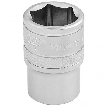 Draper Expert 16608 - 1/2" Square Drive 6 Point Metric Socket (18mm)