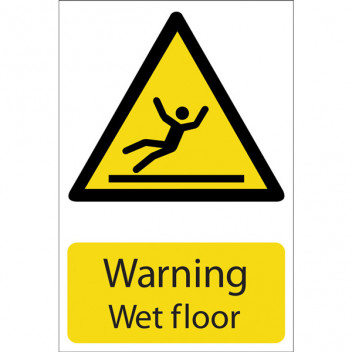 Draper 72439 - 'Warning Wet Floor' Hazard Sign