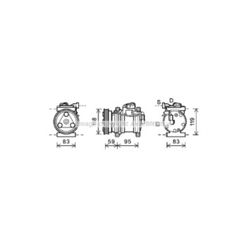 AVA KAK200 - Compressor (A/C)