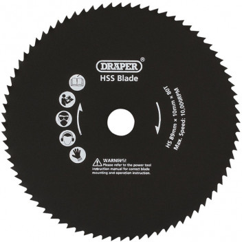 Draper 25914 - 89mm Metal Cut Blade for Storm Force&#174; Mini Plunge Saw