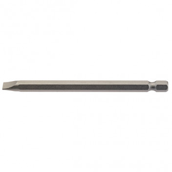 Draper 64351 - 6.5mm 1/4" Hex. Plain Slot Insert Bit 100mm Long x 1