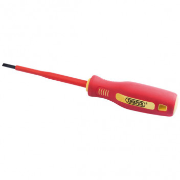 Draper 46523 - 4mm x 100mm Fully Insulated Plain Slot Screwdriver. (Sold Loose)