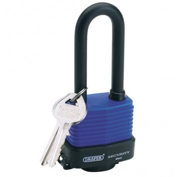 Draper 64177 - 45mm Laminated Steel Padlock with Extra Long Shackle