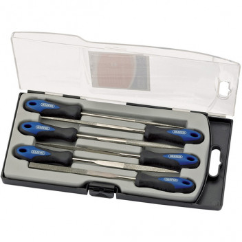 Draper 47817 - 150mm Soft Grip Diamond Needle File Set (6 Piece)