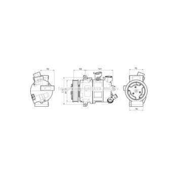 AVA VNAK341 - Compressor (A/C)