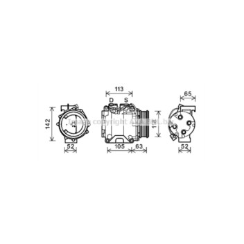 AVA HDAK238 - Compressor (A/C)