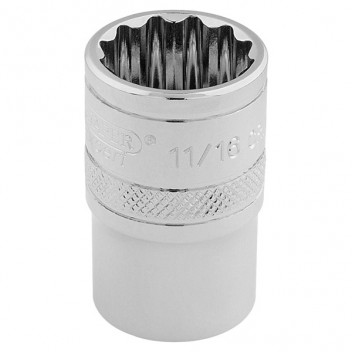 Draper Expert 49480 - 3/8" Square Drive Hi-Torq&#174; 12 Point Socket (11/16")