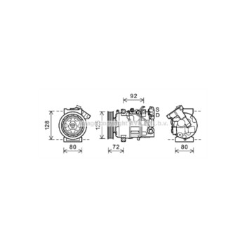 AVA RTK489 - Compressor (A/C)