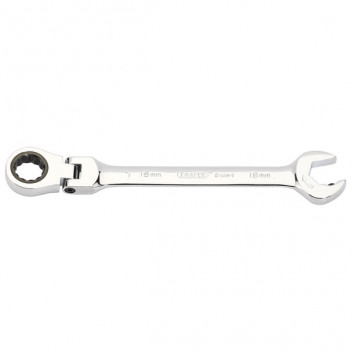 Draper Expert 06863 - Metric Combination Spanner with Flexible Head and Double Ratcheting Features (18mm)