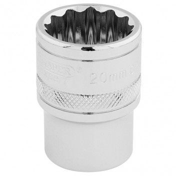 Draper Expert 33289 - 1/2" Square Drive Hi-Torq® 12 Point Socket (20mm)