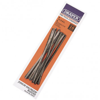 Draper 39007 - 10 x 14 tpi Wood Cutting Junior Hacksaw Blades