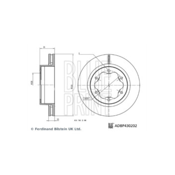 Blue Print ADBP430202 - Brake Disc (Rear)